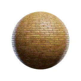 Old yellow brick wall